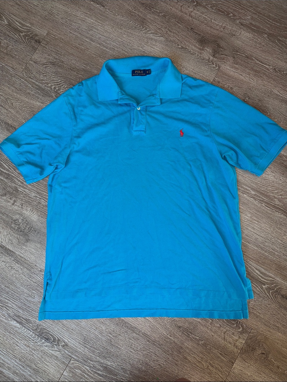 Polo by Ralph Lauren Men's Bright Turquoise blue shirt short sleeve xlt tall